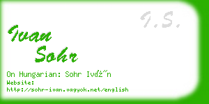 ivan sohr business card